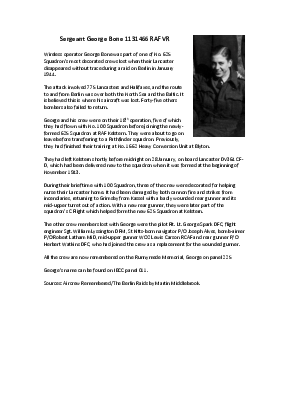 A preview of a PDF biography for Bone, George